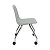 18" Mobile Chair with Casters, 2-Pack - Light Gray Image 3