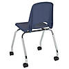 18" Mobile Chair with Casters, 2-Pack - Navy Image 2