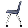 18" Mobile Chair with Casters, 2-Pack - Navy Image 3