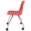 18" Mobile Chair with Casters, 2-Pack - Red Image 3