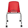 18" Mobile Chair with Casters, 2-Pack - Red Image 4