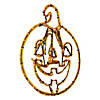 18" Orange Jack O Lantern 4 Function LED Lighted Halloween Window Silhouette Image 2