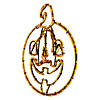 18" Orange Jack O Lantern 4 Function LED Lighted Halloween Window Silhouette Image 3