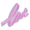 18" Pink LED 'Love' Neon Valentine's Day Wall Sign Image 2