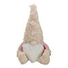 18" Pink Striped Plush Gnome Table Top Figure Image 1