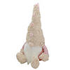 18" Pink Striped Plush Gnome Table Top Figure Image 3