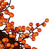 18" Red and Orange Berries Artifical Fall Harvest Twig Wreath  18-Inch  Unlit Image 1