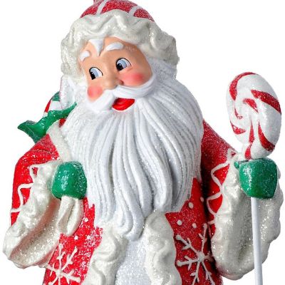 18" Resin Candylicious Santa Red/Green Image 1