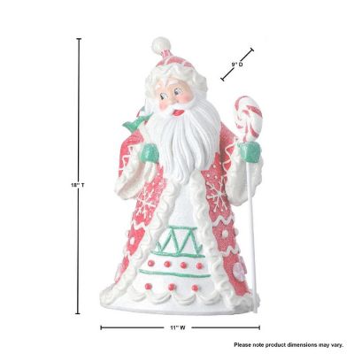 18" Resin Candylicious Santa Red/Green Image 2