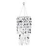 18" Silver Reflective Hanging Chandelier Image 1