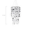 18" Silver Reflective Hanging Chandelier Image 1