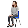 18" Stack Chair with Swivel Glides, 5-Pack - Blue Image 1
