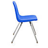 18" Stack Chair with Swivel Glides, 5-Pack - Blue Image 3