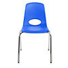 18" Stack Chair with Swivel Glides, 5-Pack - Blue Image 4