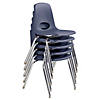 18" Stack Chair with Swivel Glides, 5-Pack - Navy Image 2