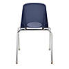 18" Stack Chair with Swivel Glides, 5-Pack - Navy Image 3