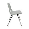 18" Stack Chair with Swivel Glides- Gray Image 2