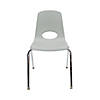 18" Stack Chair with Swivel Glides- Gray Image 3