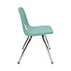 18" Stack Chair with Swivel Glides- Teal Image 2