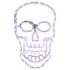 18" White Skull 4 Function LED Lighted Halloween Window Silhouette Image 1