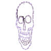 18" White Skull 4 Function LED Lighted Halloween Window Silhouette Image 2