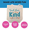 18" x 20" Large Teach Them to Be Kind Inspirational Canvas Tote Bag Image 2