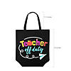 18" x 20" Large Teacher Off Duty Canvas Tote Bag Image 1