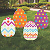 18" x 24 1/2" Jumbo Easter Egg Yard Signs - 4 Pc. Image 1
