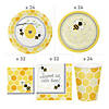189 Pc. Bumblebee Baby Shower Disposable Tableware Kit for 24 Guests Image 1