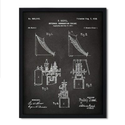 1898 Diesel Engine Patent 8.5x11in Image 1