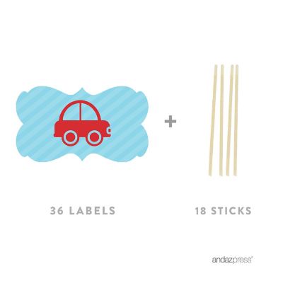 18PK Auto Car Cupcake Toppers Image 1