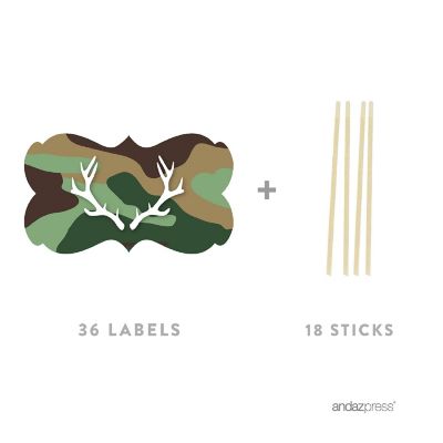 18PK Camouflage Cupcake Toppers Image 1