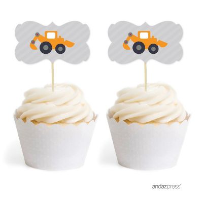 18PK Construction Truck Cupcake Toppers Image 1