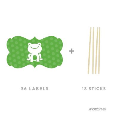 18PK Frog Birthday Cupcake Toppers Image 1