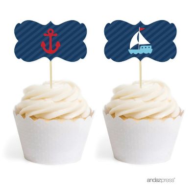 18PK Nautical Anchor Sailboat Toppers Image 1