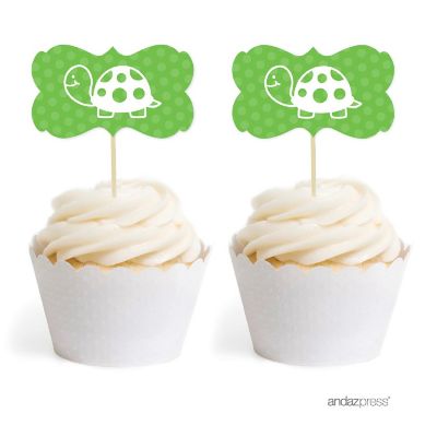 18PK Turtle Cupcake Toppers Image 1