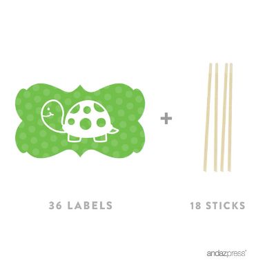18PK Turtle Cupcake Toppers Image 1