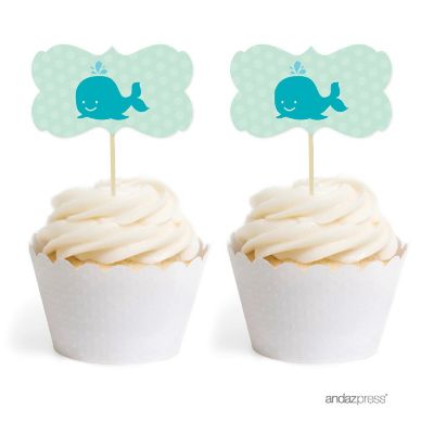 18PK Whale Cupcake Toppers Image 1