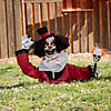 19 1/2&#8221; Groundbreaker Animated Black, Red & White Clown Halloween Decoration Image 1