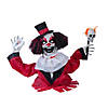 19 1/2&#8221; Groundbreaker Animated Black, Red & White Clown Halloween Decoration Image 1