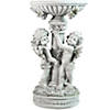 19.25" Cherub Angels Pedestal Bird Bath Outdoor Garden Statue Image 1