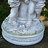 19.25" Cherub Angels Pedestal Bird Bath Outdoor Garden Statue Image 4