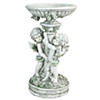 19.25" Cherub Angels Pedestal Bird Bath Outdoor Garden Statue Image 4