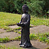 19.5" Standing Buddha with Lotus Outdoor Statue Image 1