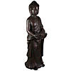 19.5" Standing Buddha with Lotus Outdoor Statue Image 2