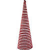 19.5" White and Red Candy Cane Swirled Christmas Cone Tree Image 2