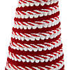 19.5" White and Red Candy Cane Swirled Christmas Cone Tree Image 3