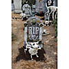 19" Gravestone RIP Skull Rose Decoration Image 1