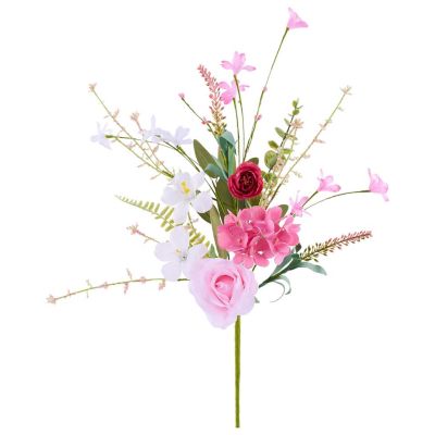 19" Rose Hydrangea Flower Spray: Pink Image 1