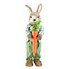 19" Spring Sisal Standing Bunny Rabbit Figure with Carrot Image 1